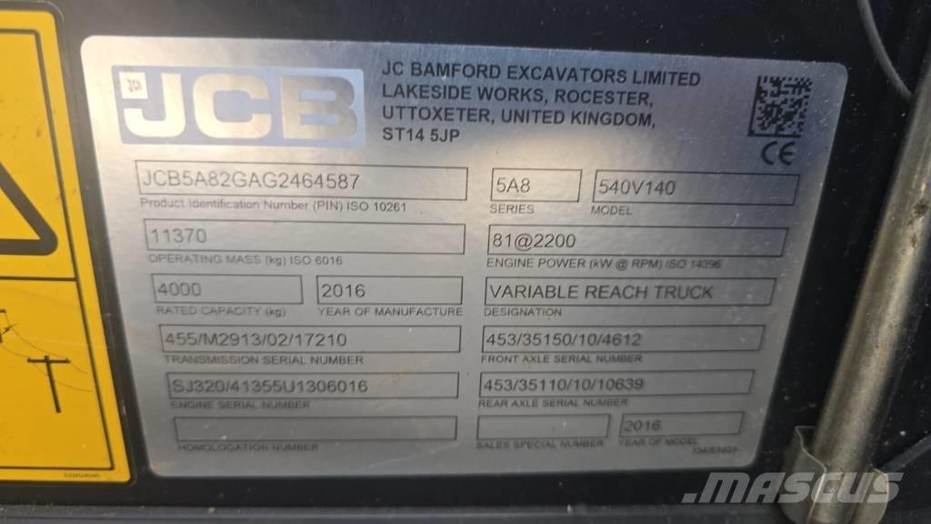 JCB 540-140 Телескопічні навантажувачі