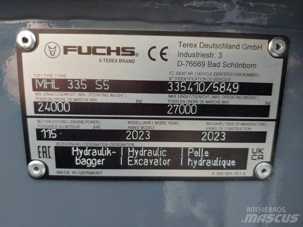 Fuchs MHL335F Перевантажувачі металобрухту/промислові навантажувачі