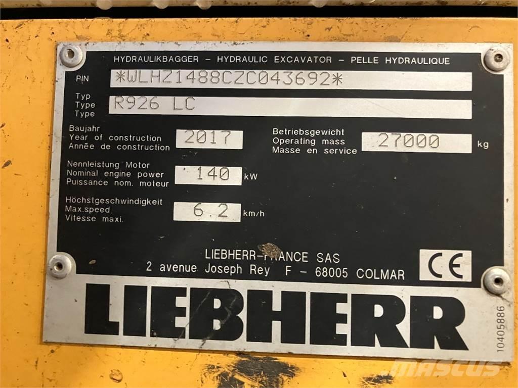 Liebherr R926 Гусеничні екскаватори