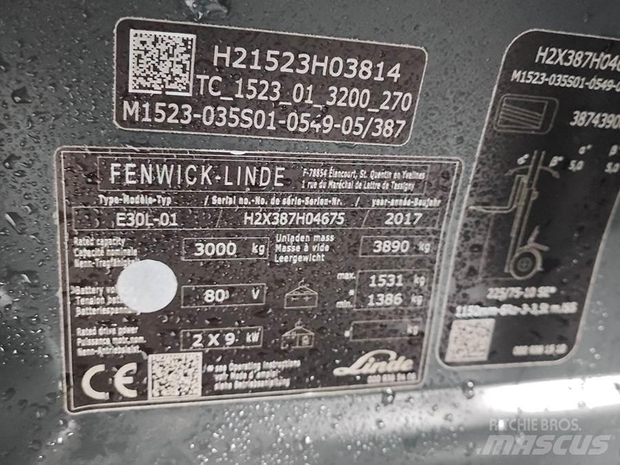 Linde E30L-01 Електронавантажувачі