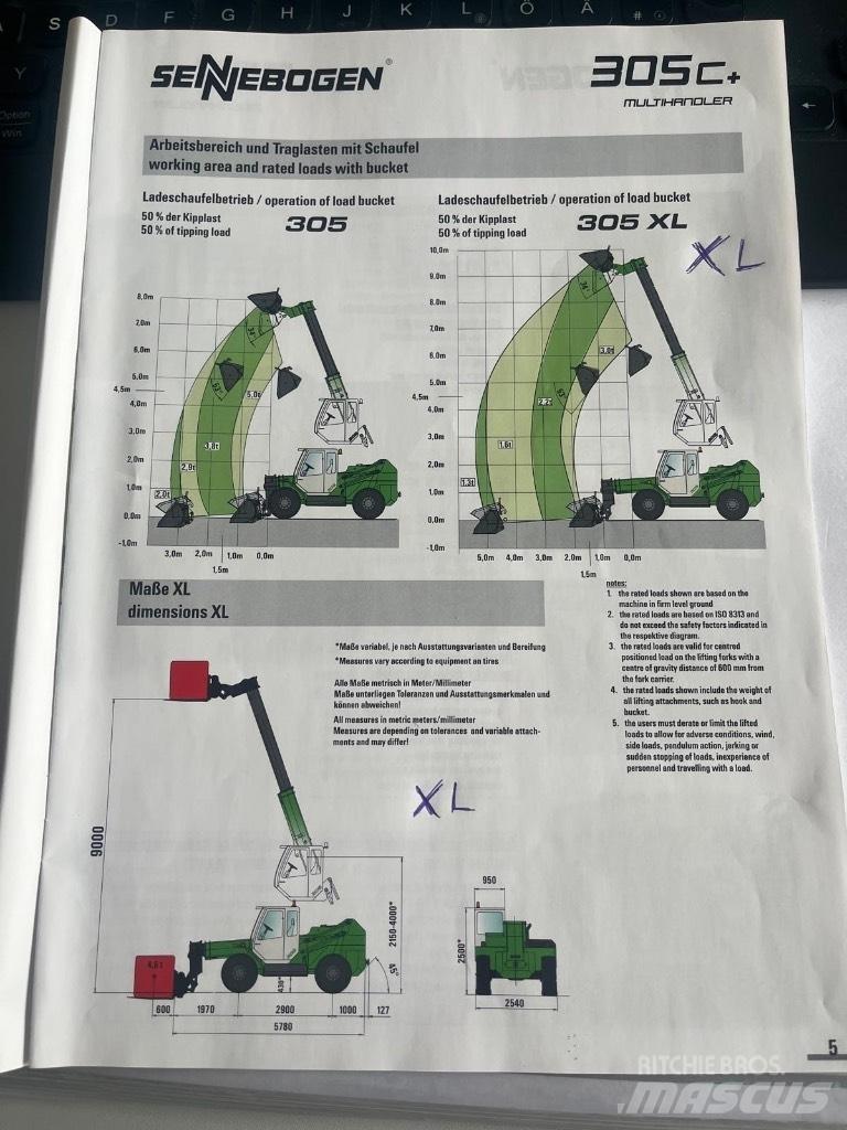 Sennebogen 305 XL Телескопічні фронтальні навантажувачі