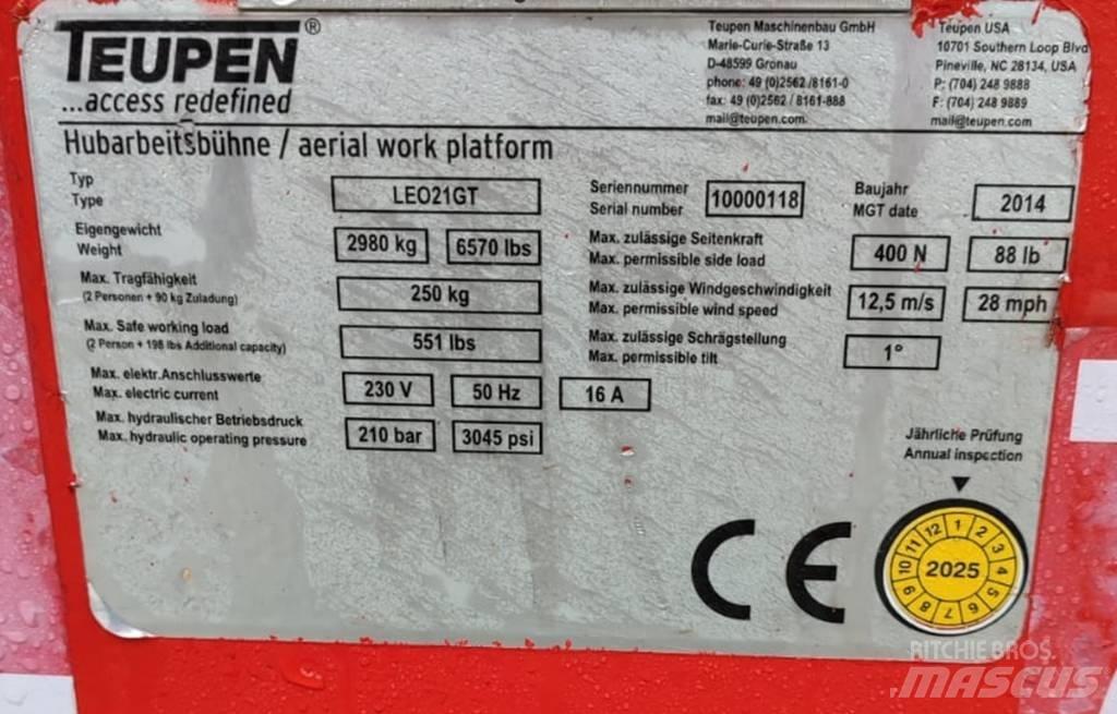 Teupen Leo 21GT Колінчаті підйомники