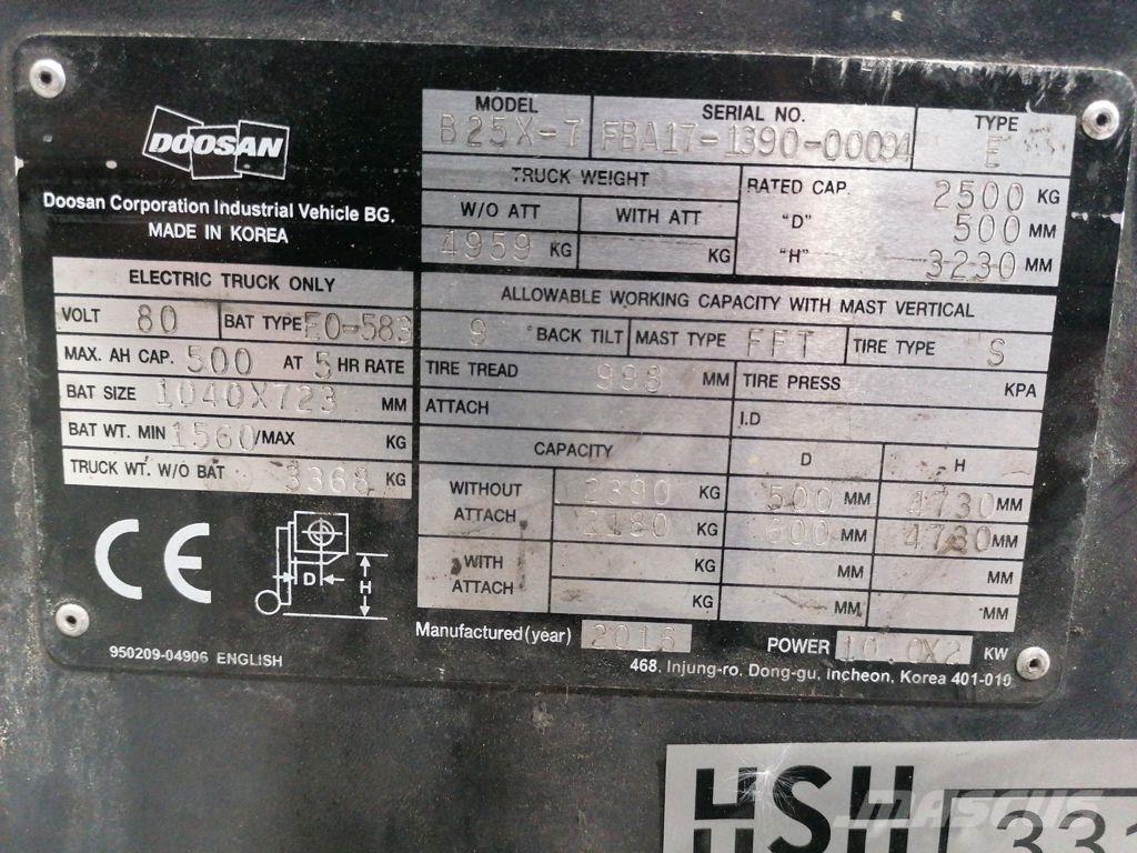 Doosan B25X-7 Електронавантажувачі