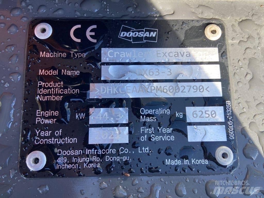 Doosan DX63-3 Гусеничні екскаватори
