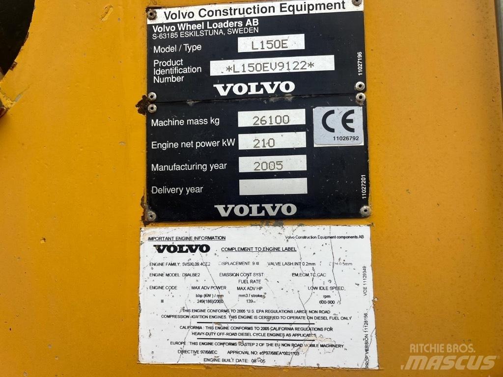 Volvo L 150 E Фронтальні навантажувачі
