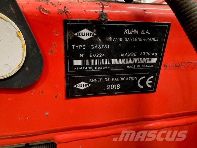 Kuhn GA 8731 hark Граблі і сінозворушувачі