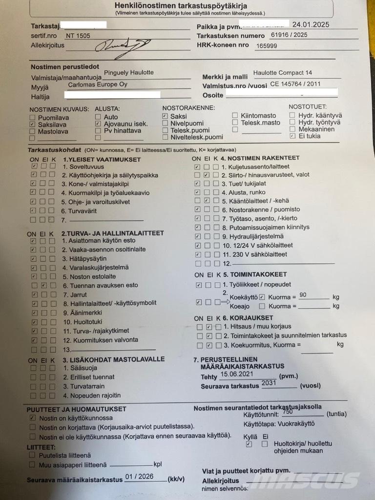 Haulotte Compact 14 Підйомники-ножиці