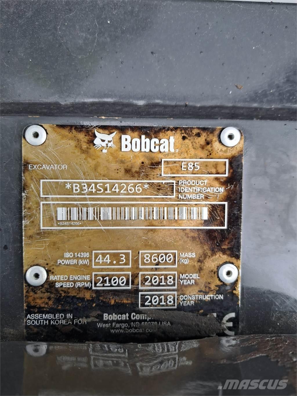 Bobcat E85 Міні-екскаватори < 7т