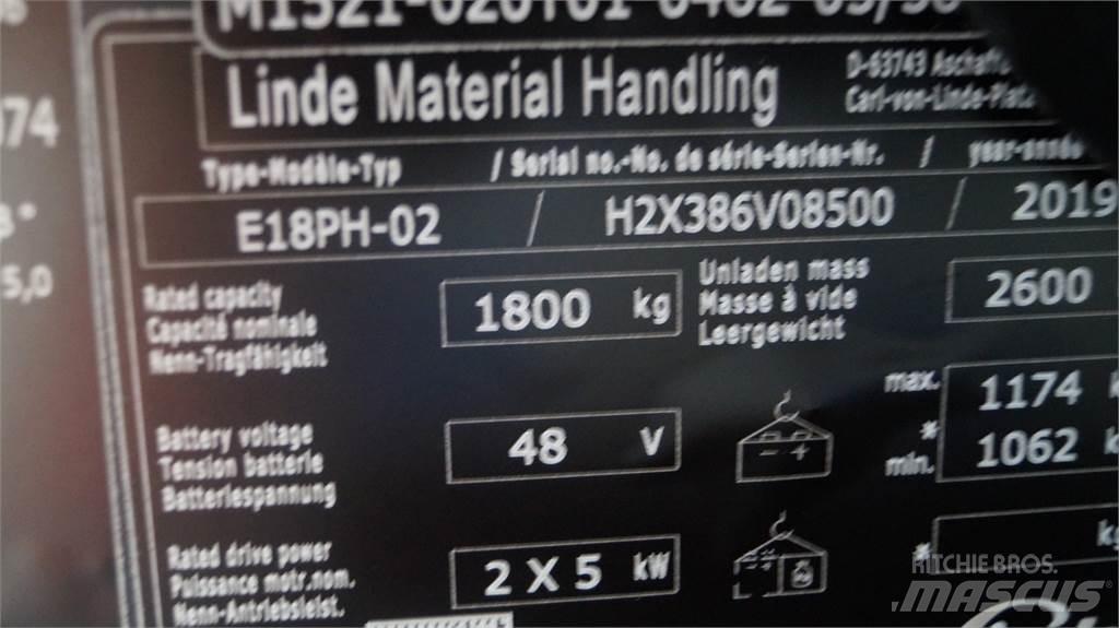 Linde E18PH Електронавантажувачі