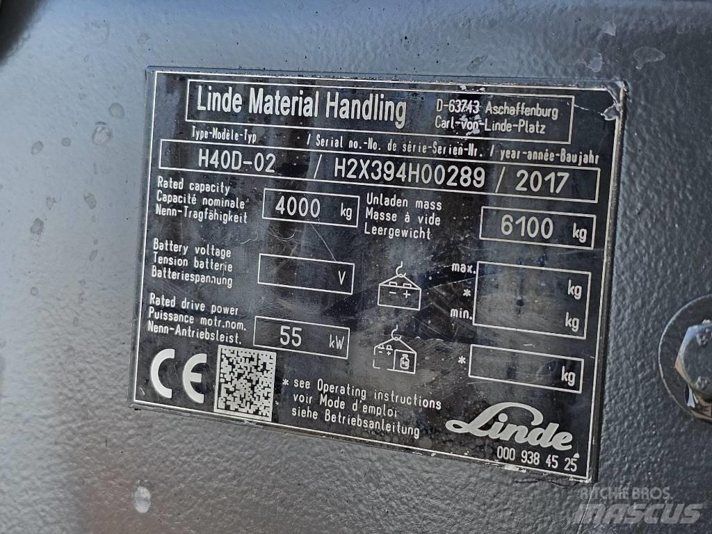 Linde H40D-02 Дизельні навантажувачі
