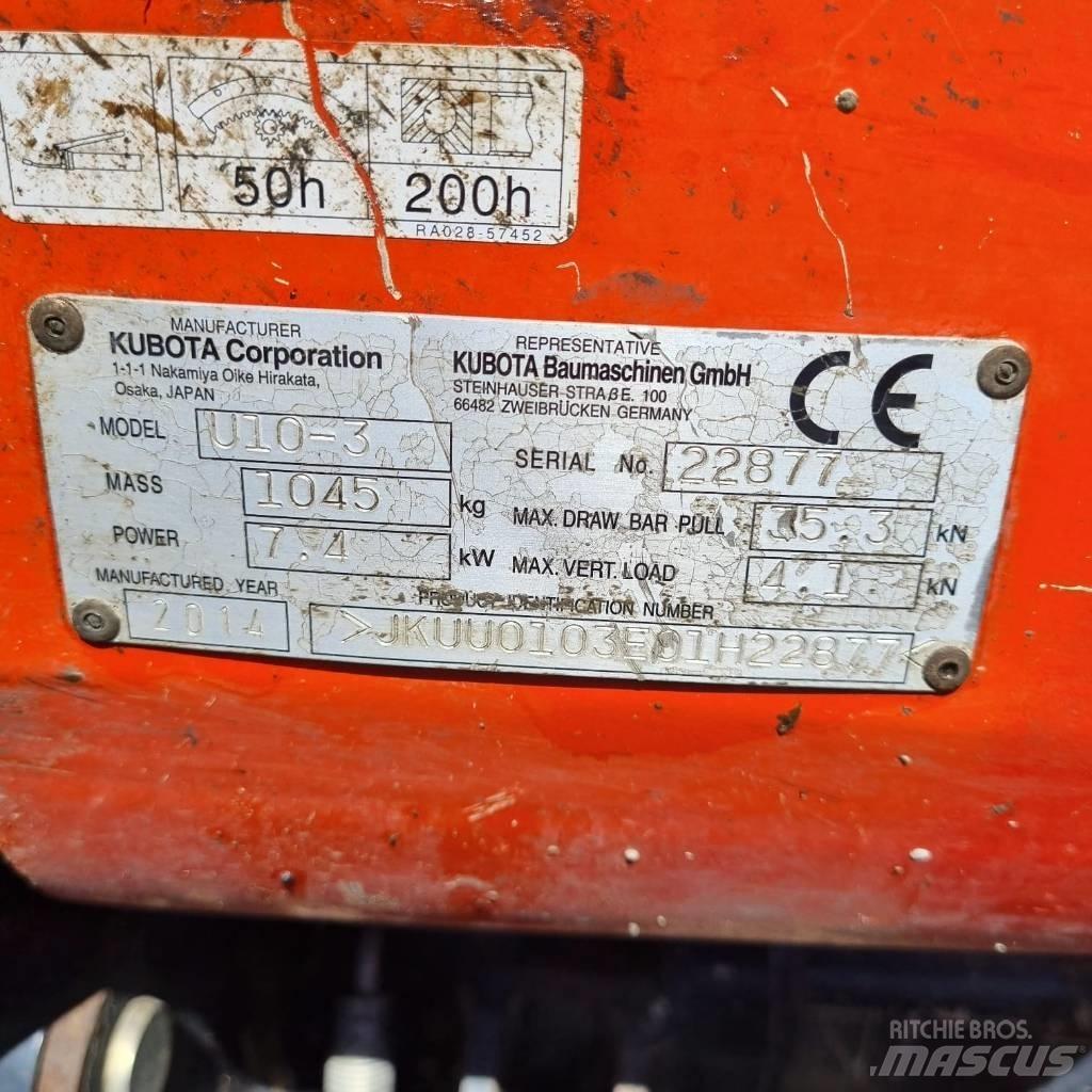 Kubota U 10-3a Міні-екскаватори < 7т