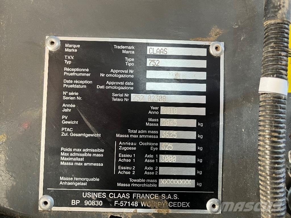 CLAAS Variant 380 Рулонні прес-підбирачі