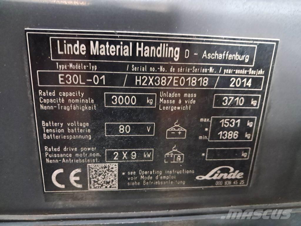 Linde E30L-01 Електронавантажувачі