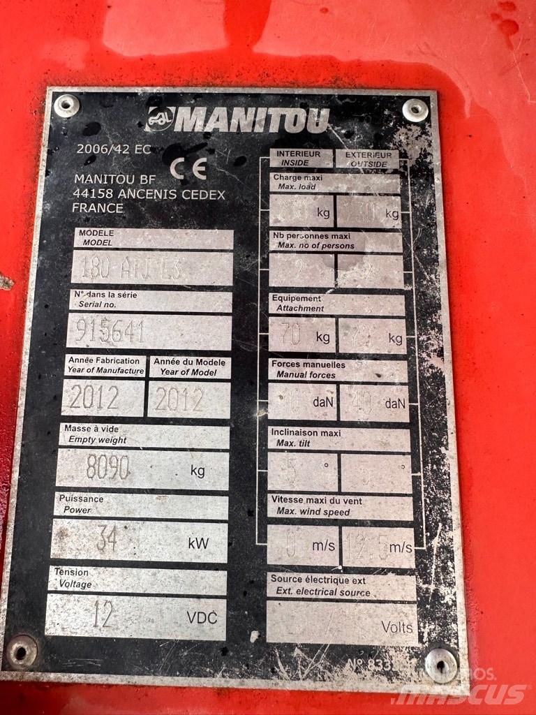 Manitou ATJ180 Колінчаті підйомники