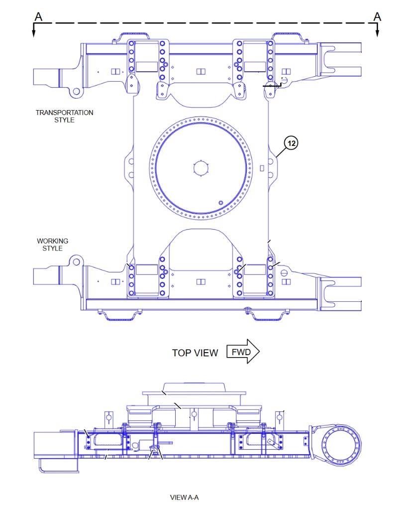 CAT 352 F Шасі