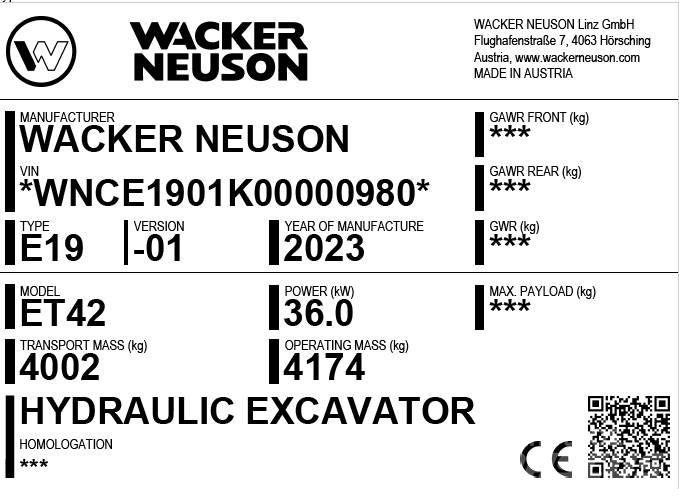 Wacker Neuson ET42 Гусеничні екскаватори