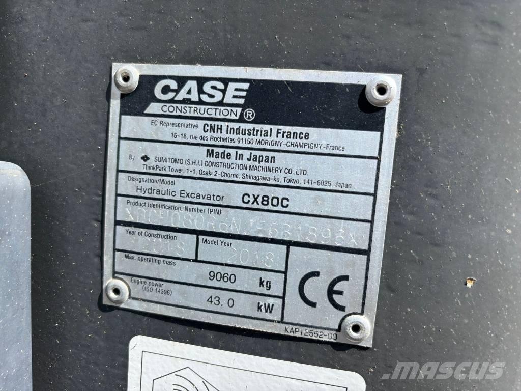 CASE CX 80 C Середні екскаватори 7т. - 12т.
