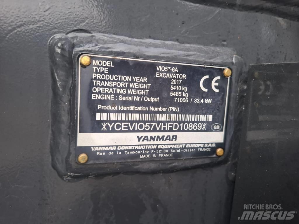 Yanmar Vio 57-6A Міні-екскаватори < 7т