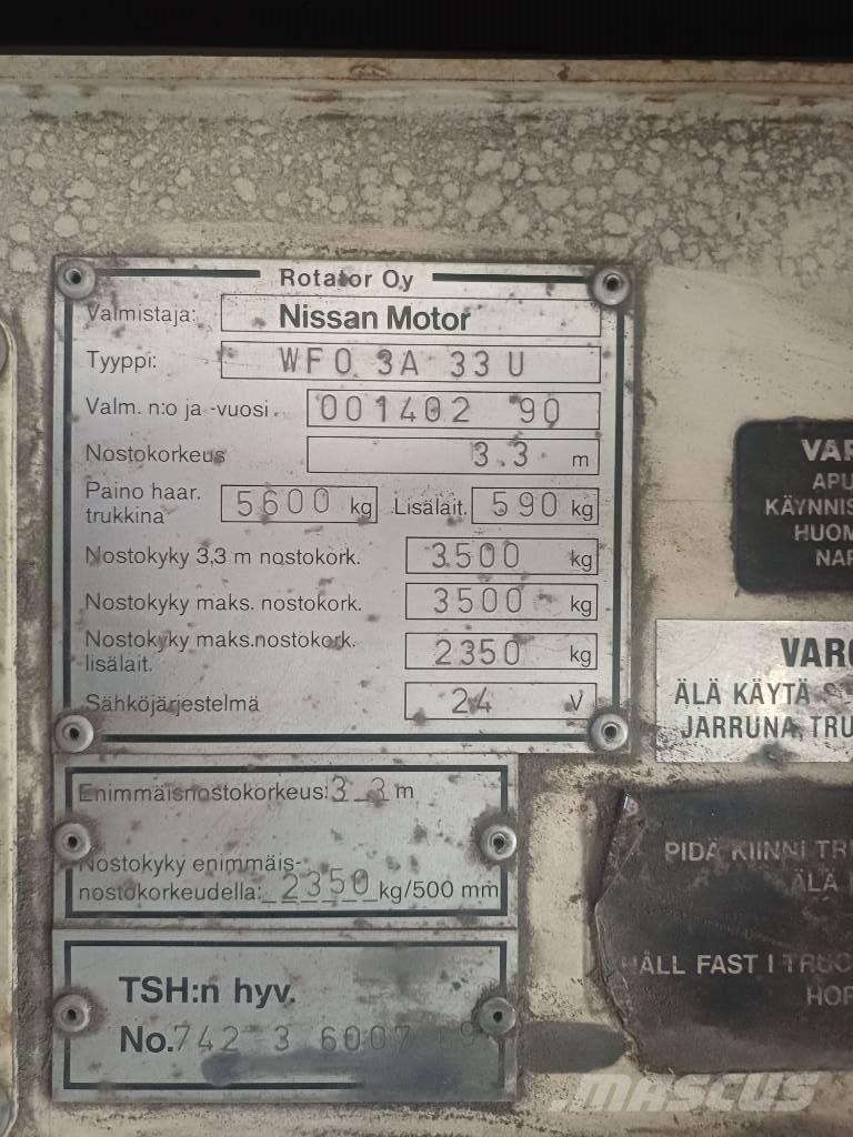 Nissan 33 U Дизельні навантажувачі