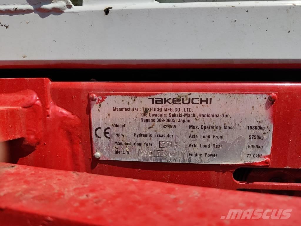 Takeuchi TB 295 W Колісні екскаватори