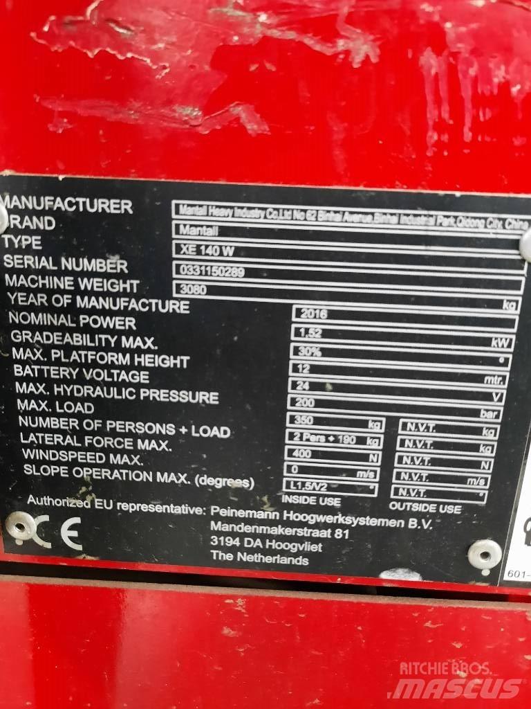 Mantall XE 140 W Підйомники-ножиці