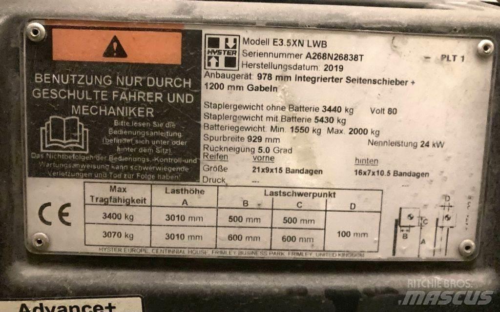 Hyster E 3.5 XN LWB Електронавантажувачі