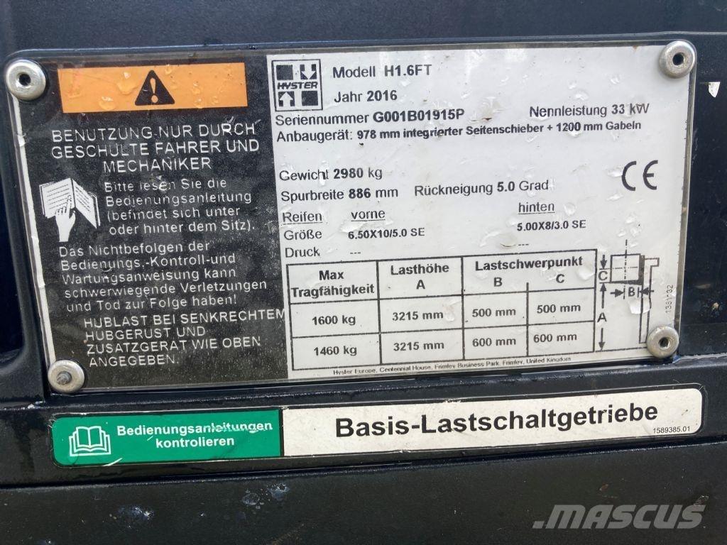 Hyster H 1.6 FT Газові навантажувачі