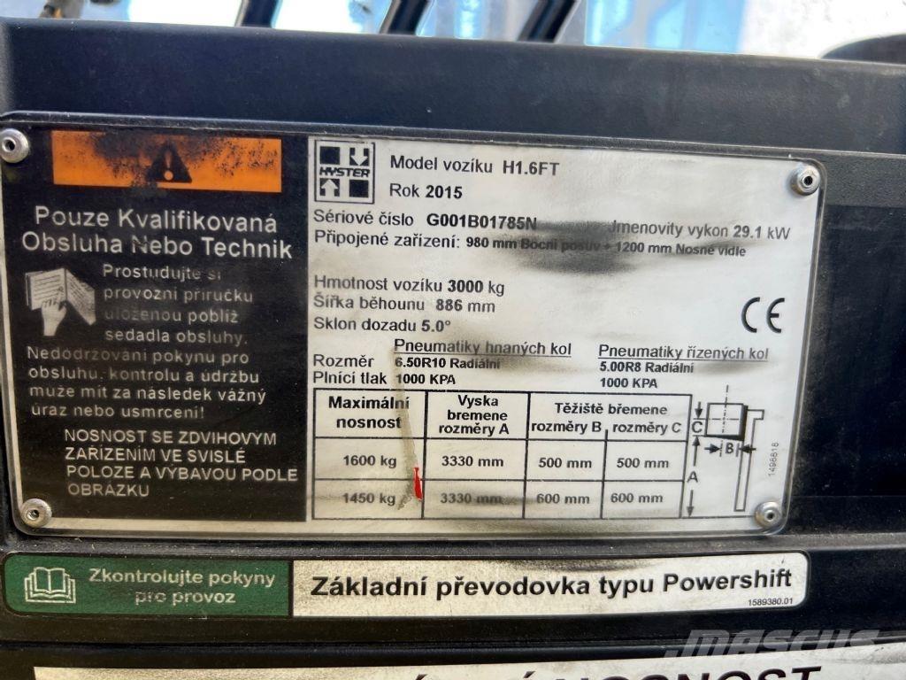 Hyster H 1.6 FT Дизельні навантажувачі