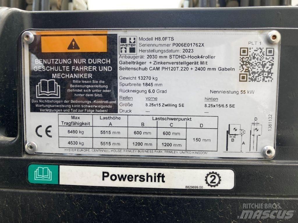 Hyster H 8.0 FTS Дизельні навантажувачі