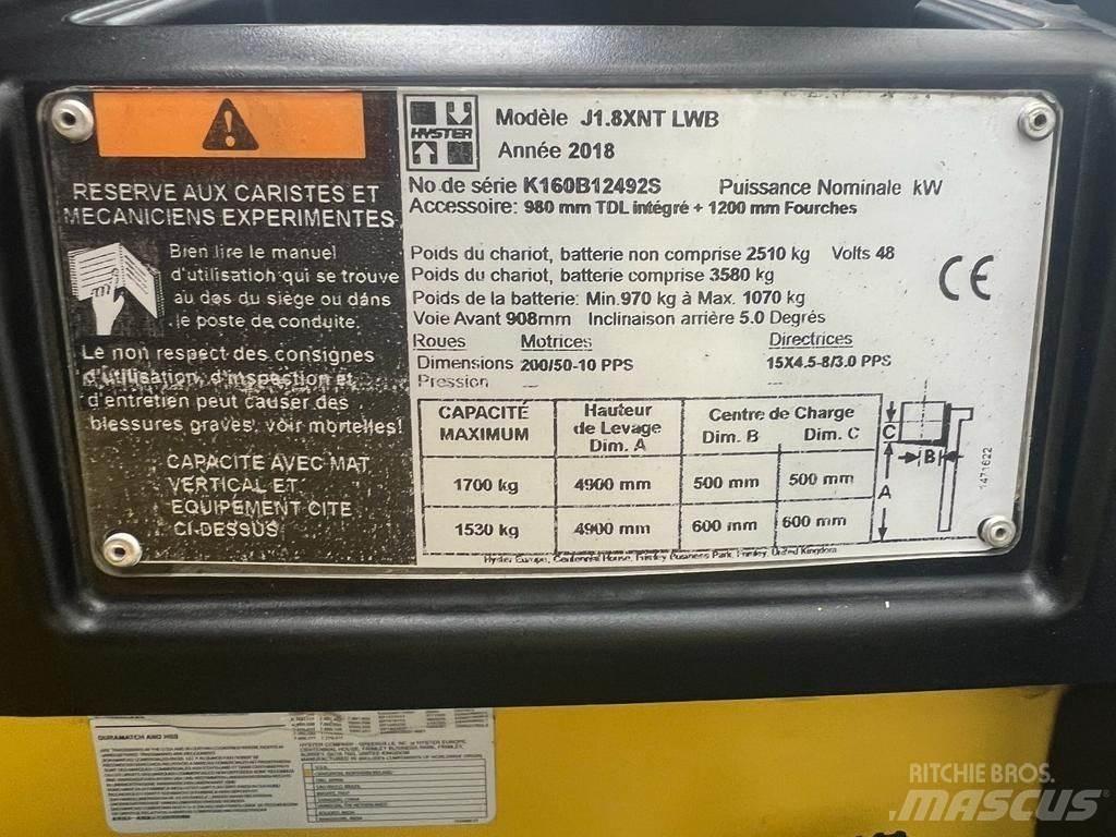 Hyster J 1.8 XNT Електронавантажувачі