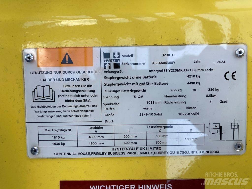 Hyster J 2.0 UTL Електронавантажувачі