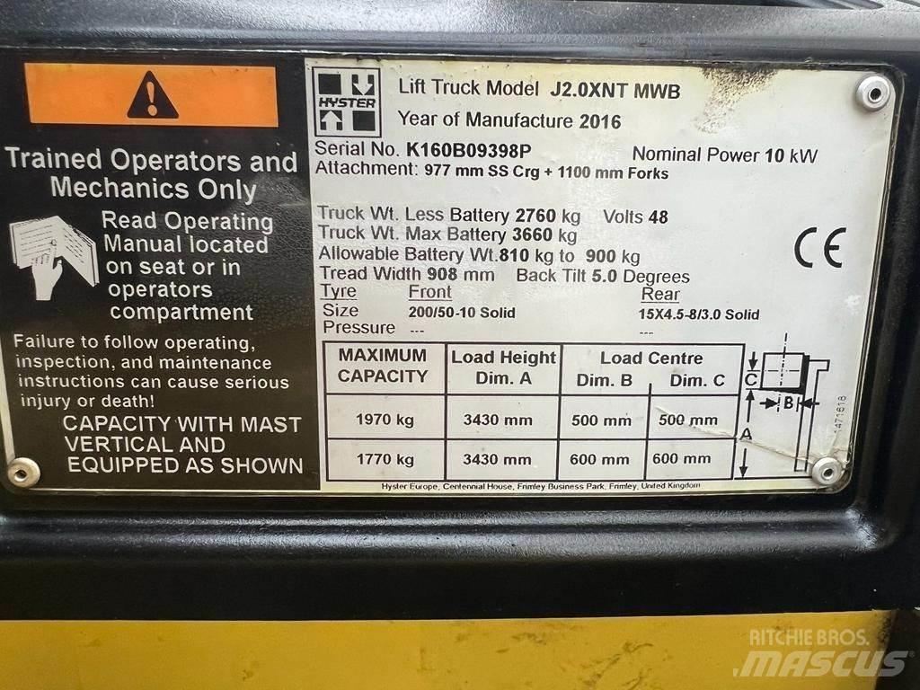 Hyster J 2.0 XNT Електронавантажувачі