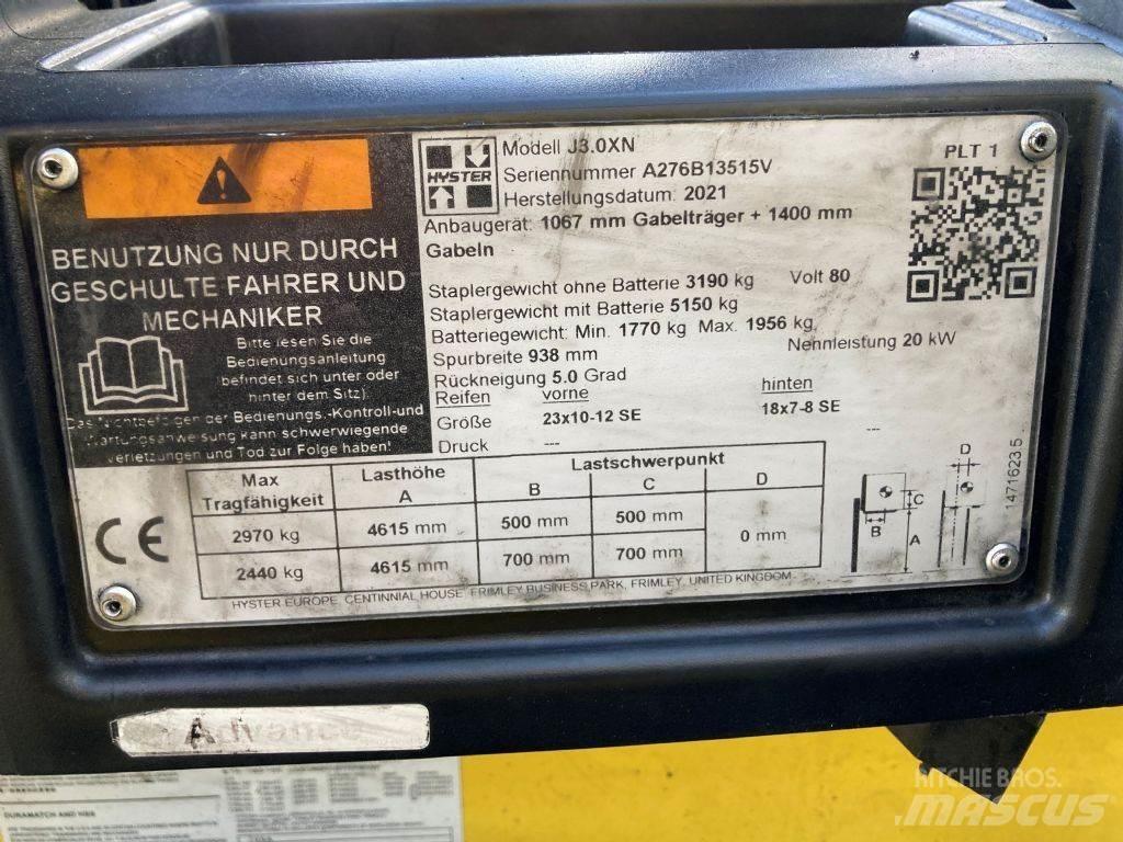 Hyster J 3.0 XN Електронавантажувачі