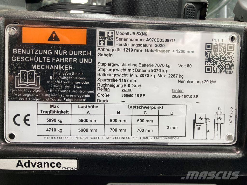 Hyster J 5.5 XN6 Електронавантажувачі