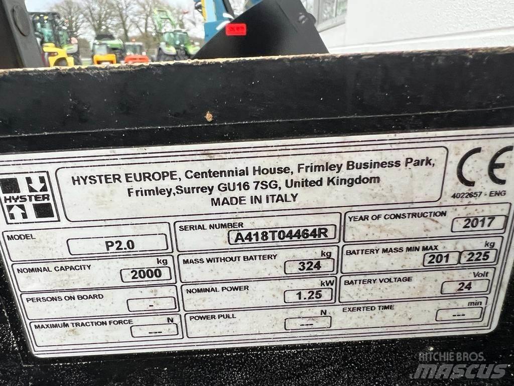 Hyster P 2.0 Штабелери