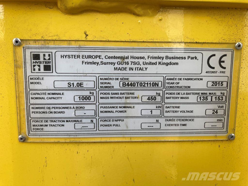 Hyster S 1.0E Ручний візок