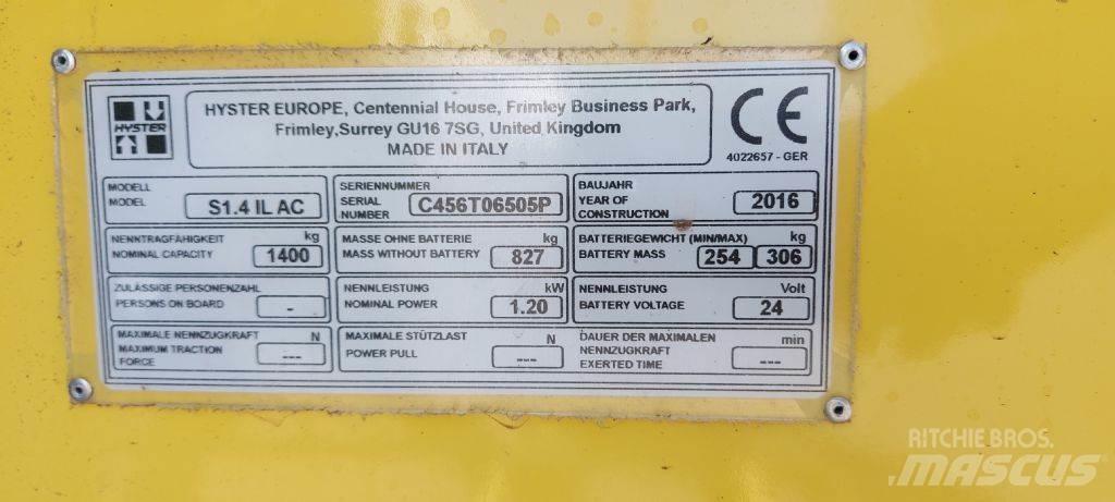 Hyster S 1.4 IL Ручний візок