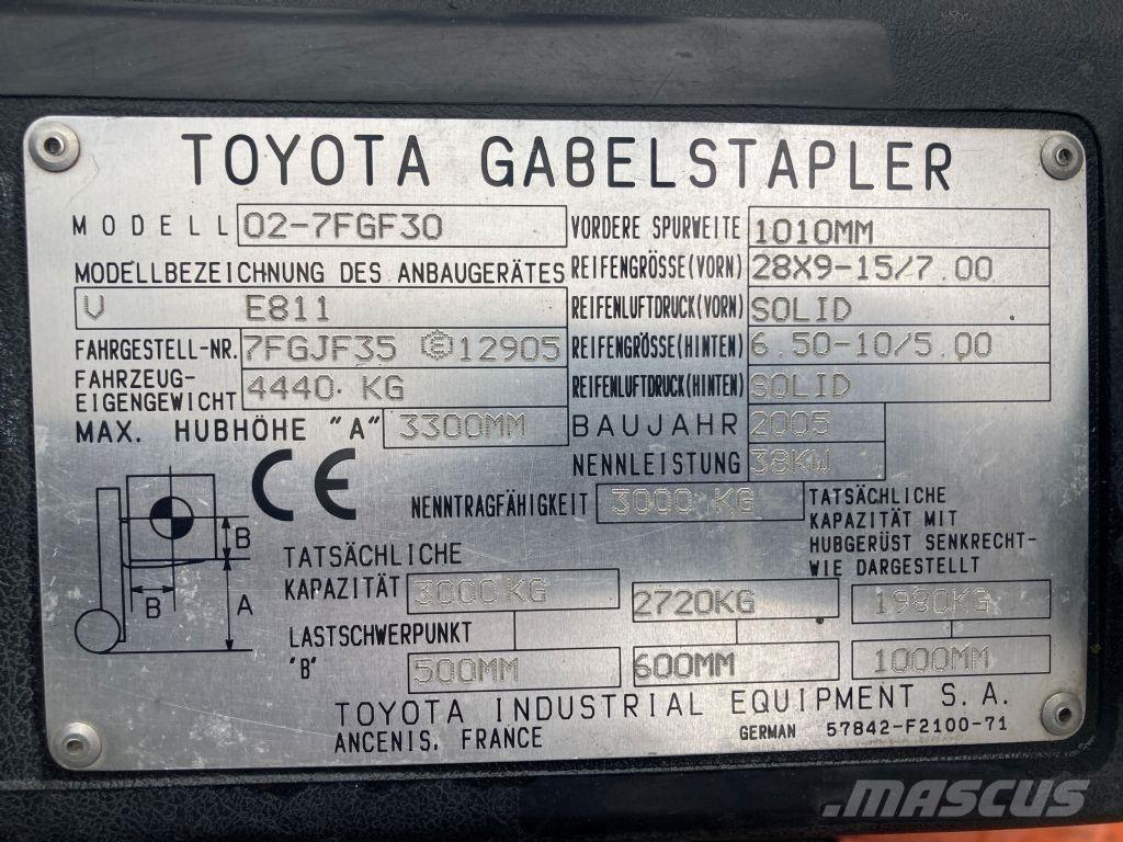 Toyota 02-7FGF30 Газові навантажувачі