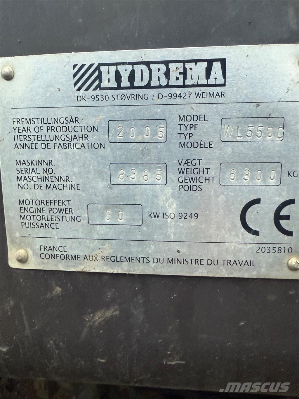 Hydrema WL550C Фронтальні навантажувачі
