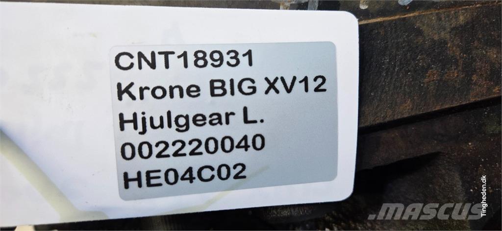 Krone Big X V12 Комплектуючі для сіно- та фуражних машин