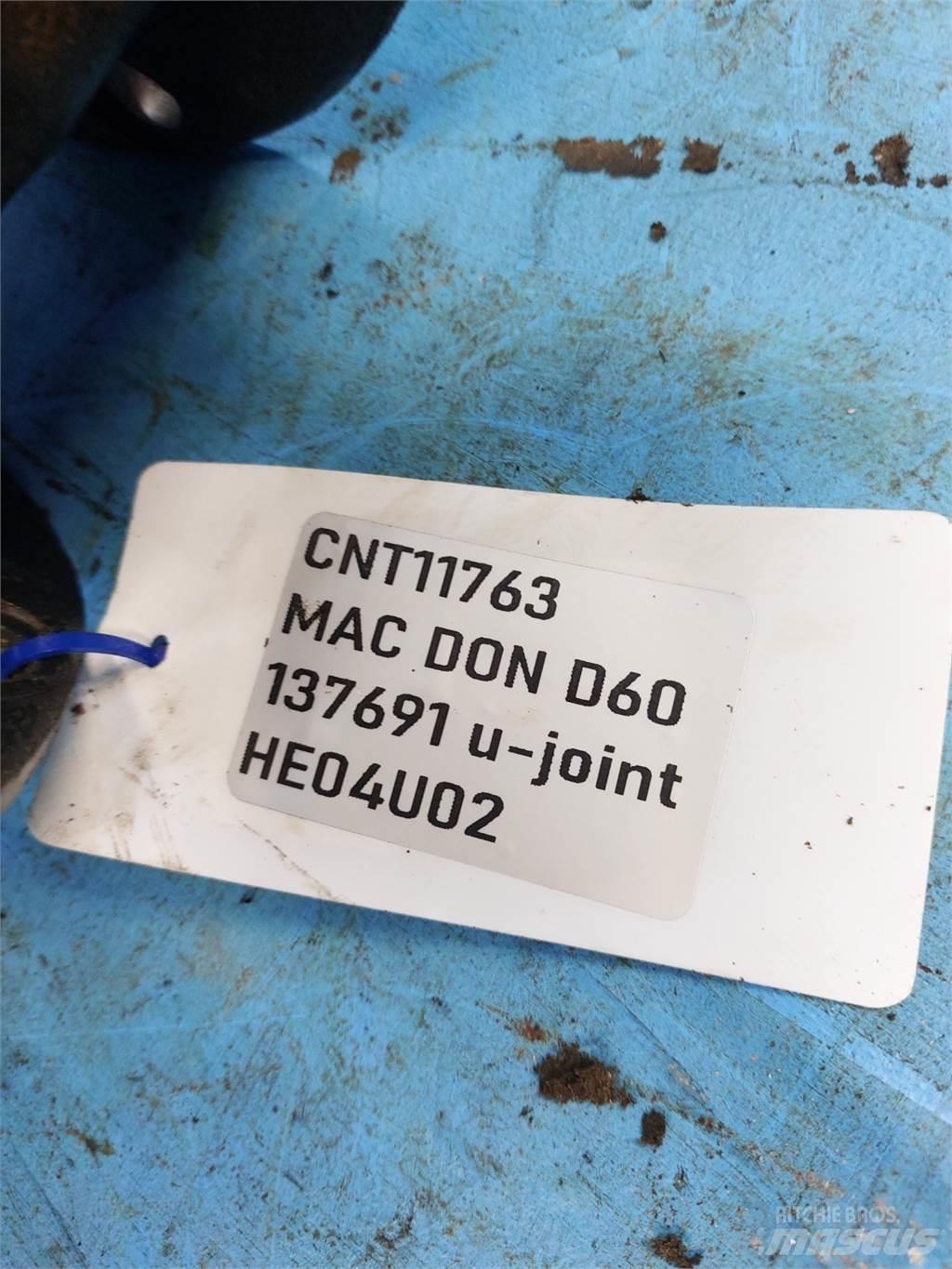 MacDon D60 Додаткове обладнання для збиральних комбайнів