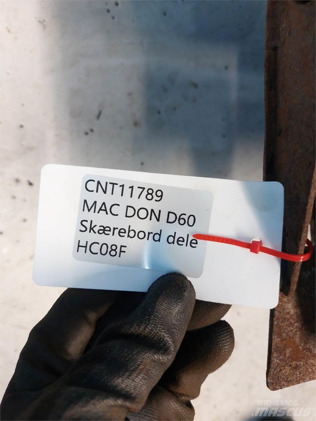 MacDon D60 Додаткове обладнання для збиральних комбайнів