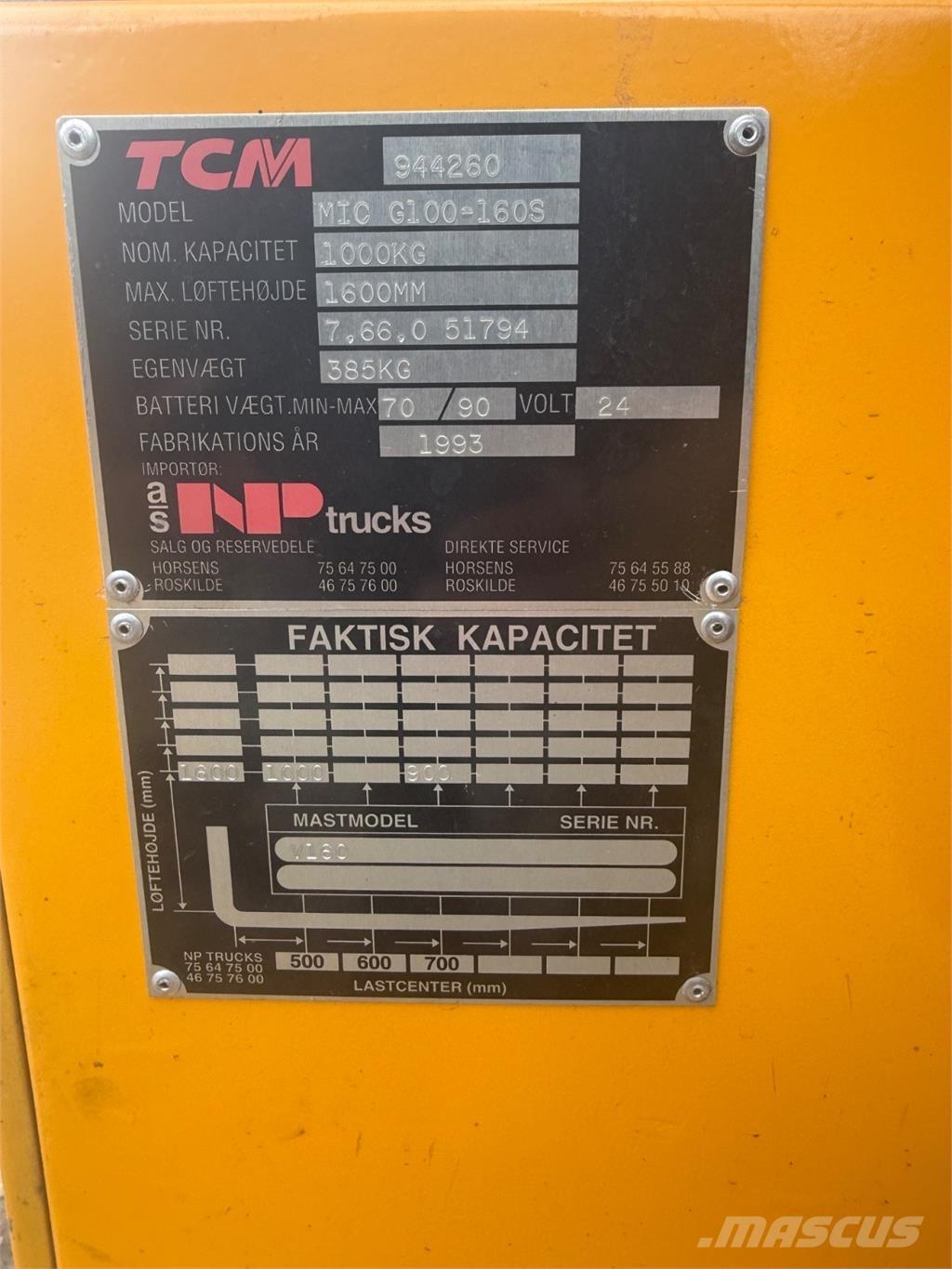 MIC 1000kg Ручні штабелери