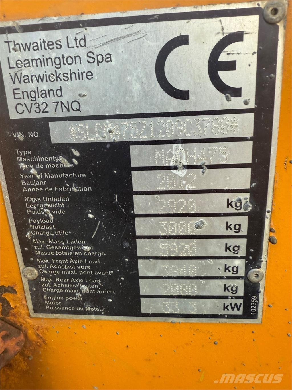 Thwaites 3 tons Міні самоскиди