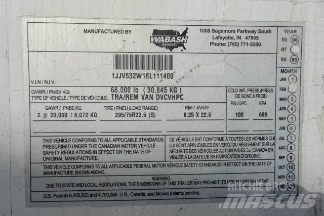 Wabash DVCVHPC Причепи-фургони