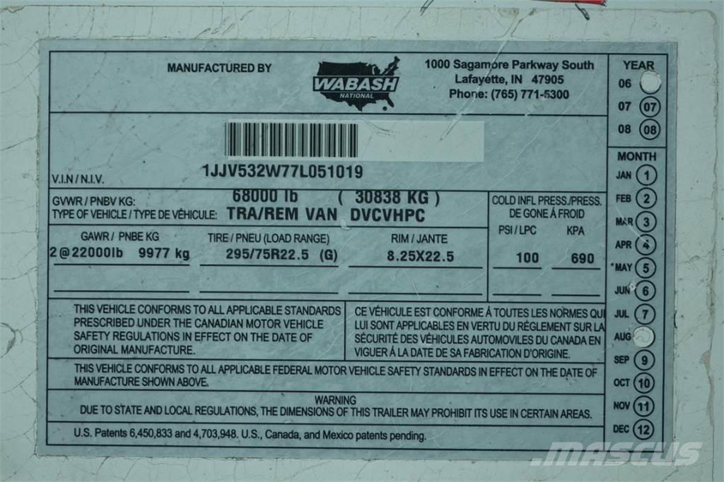 Wabash DVCVHPC Причепи-фургони