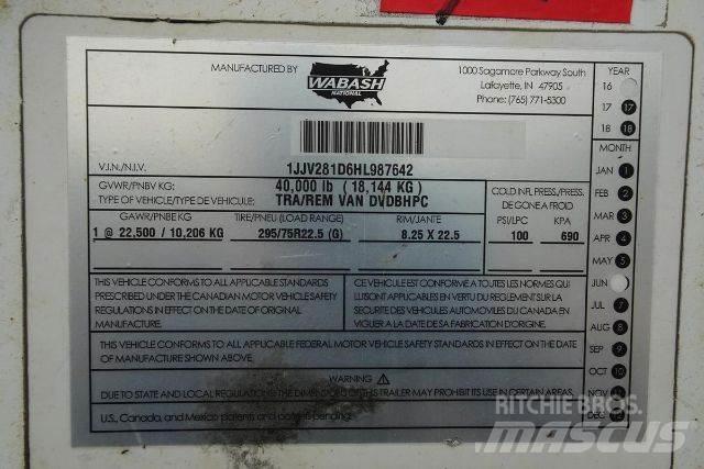Wabash DVDBHPC Причепи-фургони