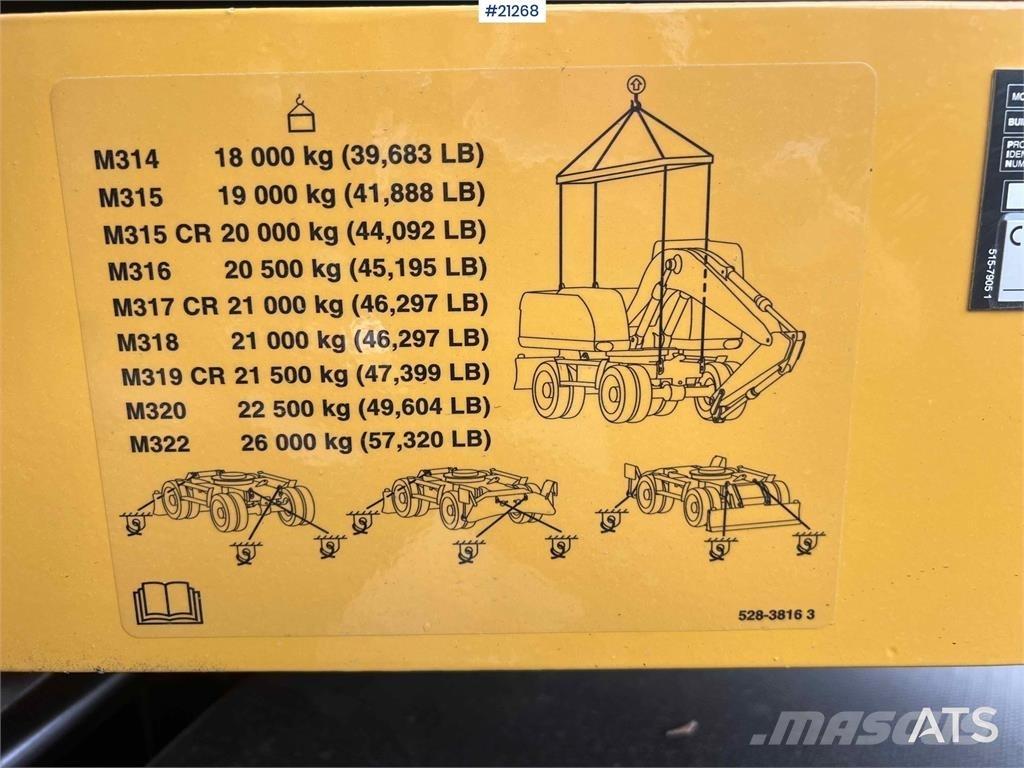 CAT M315 Колісні екскаватори