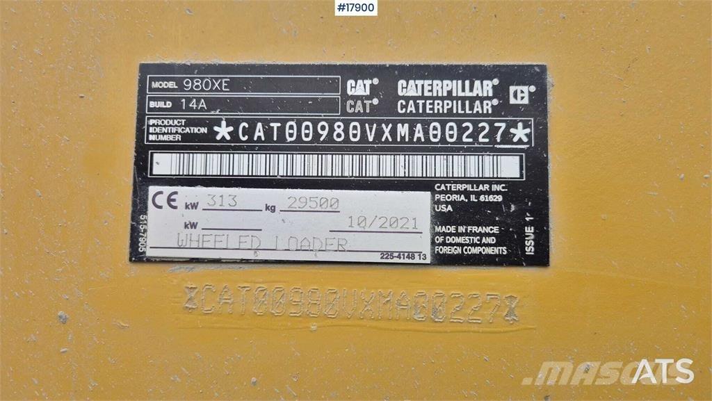 CAT 980 XE Фронтальні навантажувачі