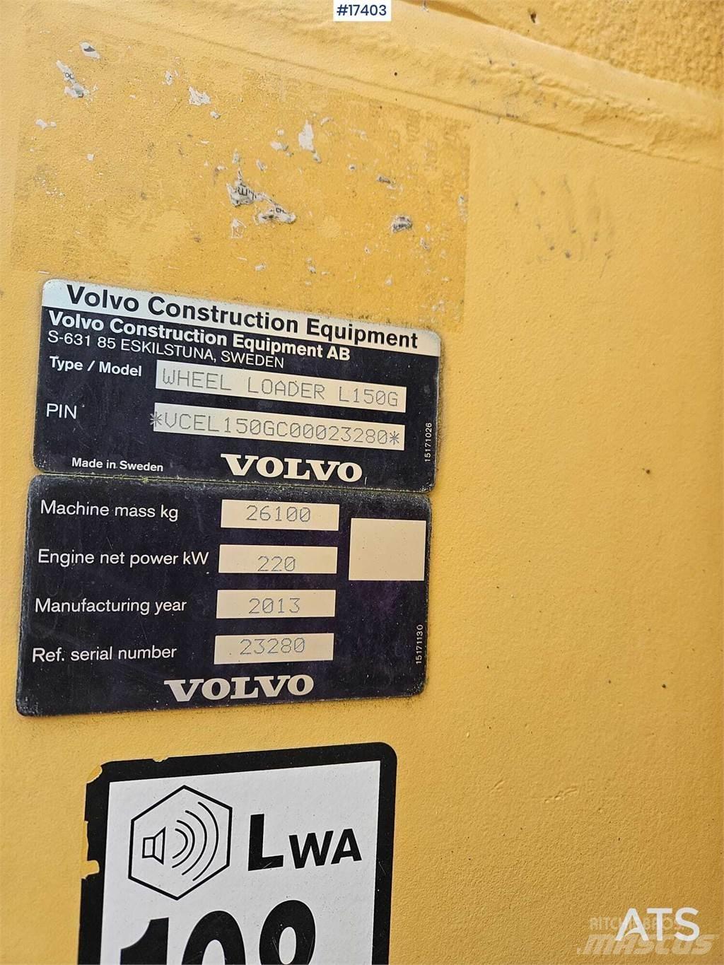 Volvo L150G Фронтальні навантажувачі